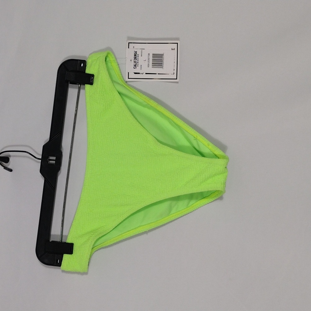 NWT California Sunshine Mint Sizzle High Leg Swim Bottom Women's Size Large